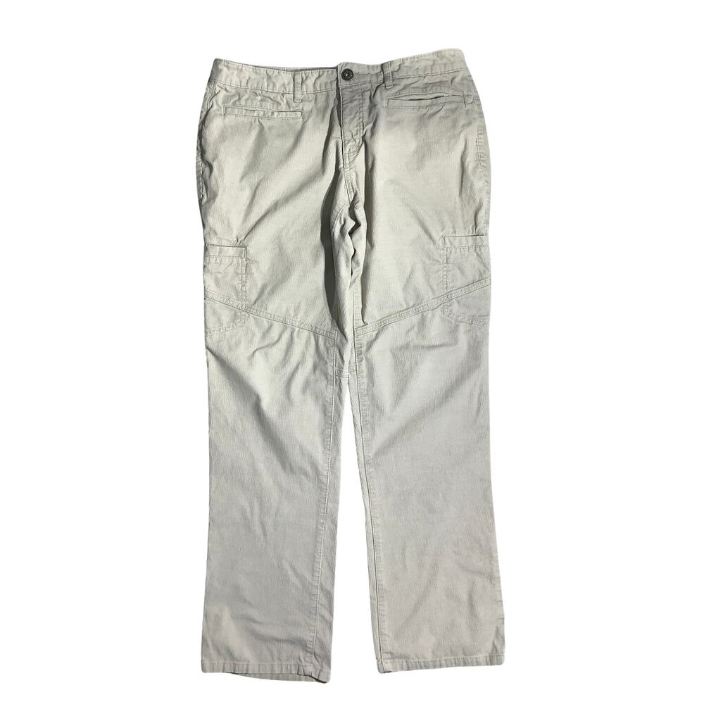 Eddie Bauer Cream Corduroy Cargo Pants Women 12 — Outdoor, Casual, Utility